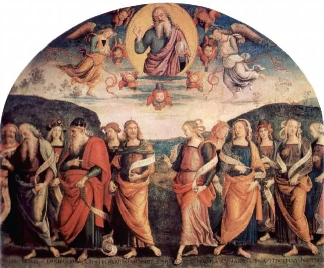 Perugino's frescoes in the Collegio del Cambio, Perugia