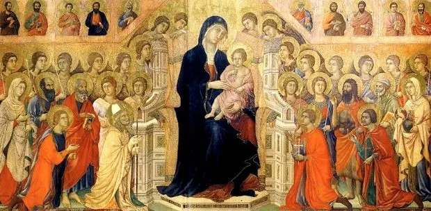 Central Panel Of Duccio's Altarpiece In Siena