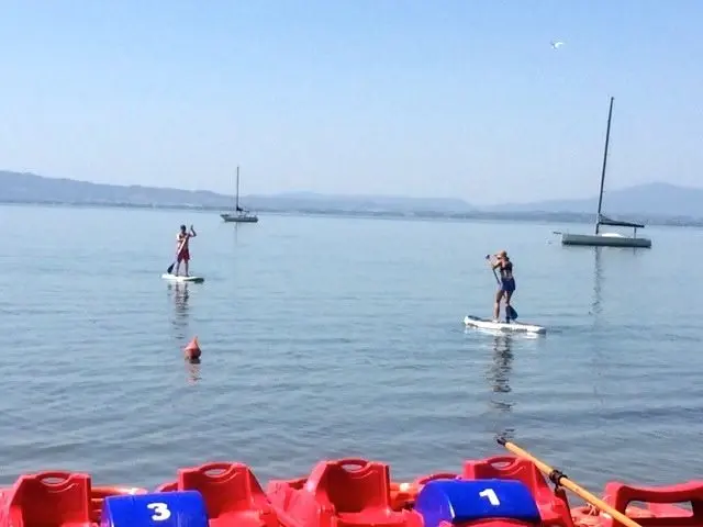 Paddle Boarding On Lake Trasimeno