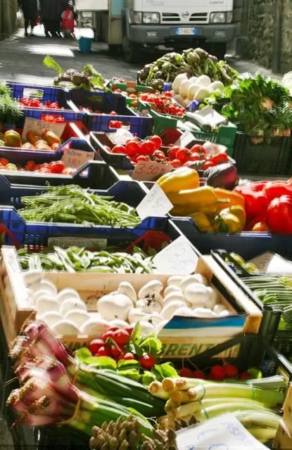 Vegetables at the Cortona Saturday market