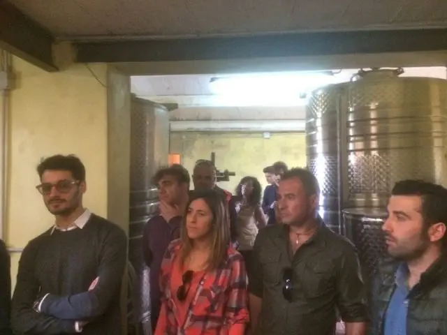 Inside the cellar at the Bianchini winery