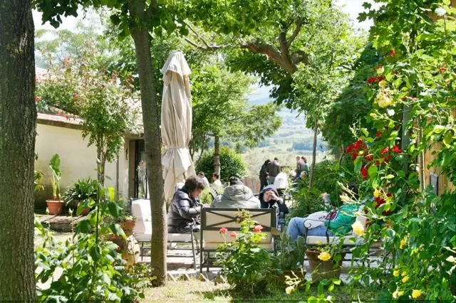 In the garden at the Fongoli Cantina, Montefalco