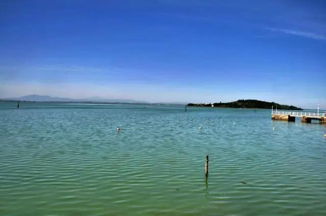 A view from the shore of Lake Trasimeno