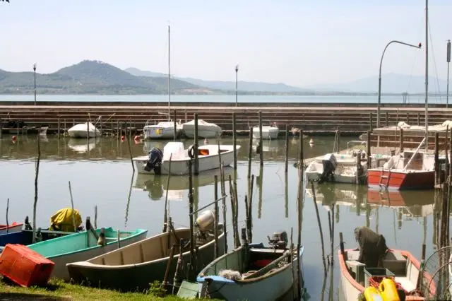 The marina at San Feliciano, Lake Trasimeno