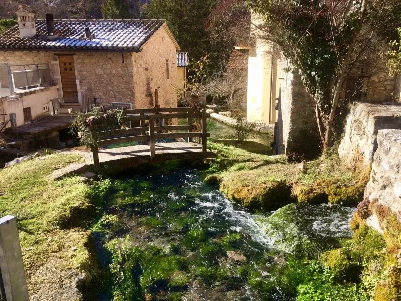 Bridge Over Stream In Rasiglia, Umbria