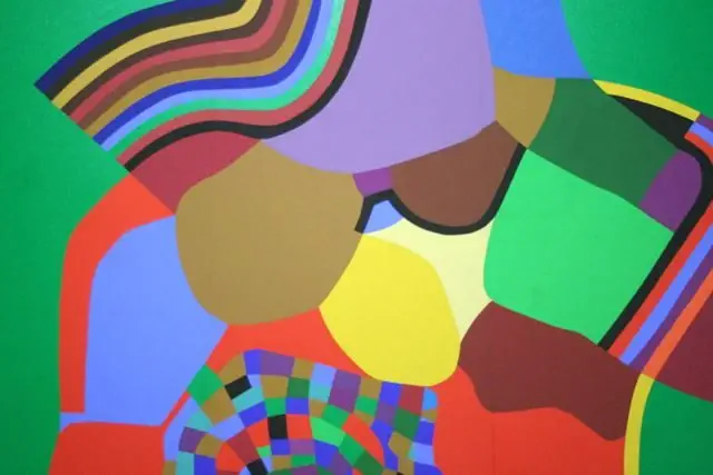 An abstract painting by Alberto Burri in Città di Castello