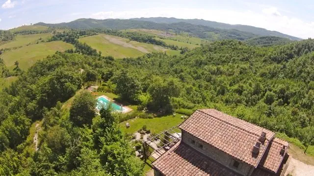 Aerial View Of La Rondinaia, A Villa In Northern Umbria Near Pietralunga
