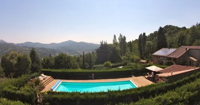 Swimming Pool View, Casa Riozzo, Holiday Villa On The Tuscany Umbria Border, Italy.