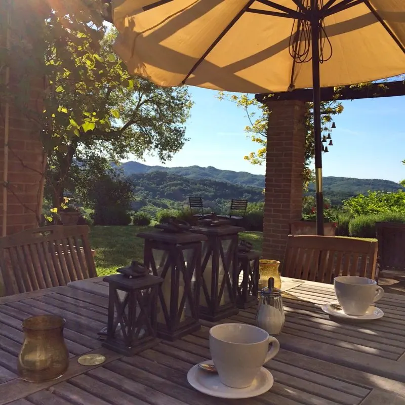 The View From The Terrace Across The Umbrian Hills At Rondinaia, A Holiday Villa In Umbria