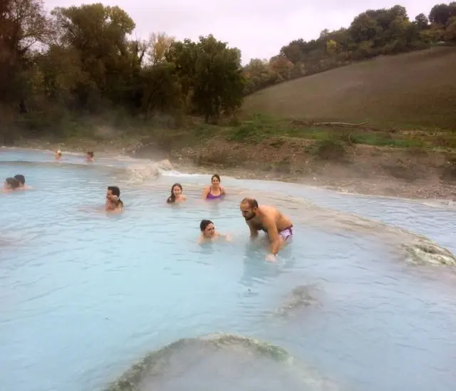 The hot springs near Saturnia in southern Tuscany