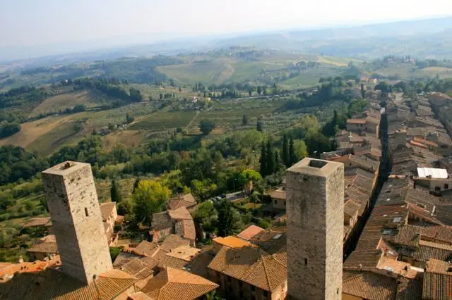 A view from one of the towers in San Gimignano