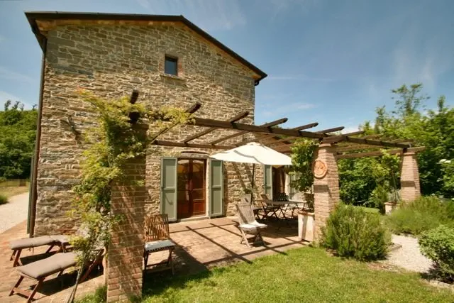 Terrace At The Back Of La Rondinaia, A Villa In Northern Umbria
