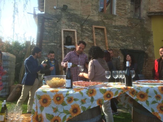 Wine tasting at the Bianchini winery in Umbria
