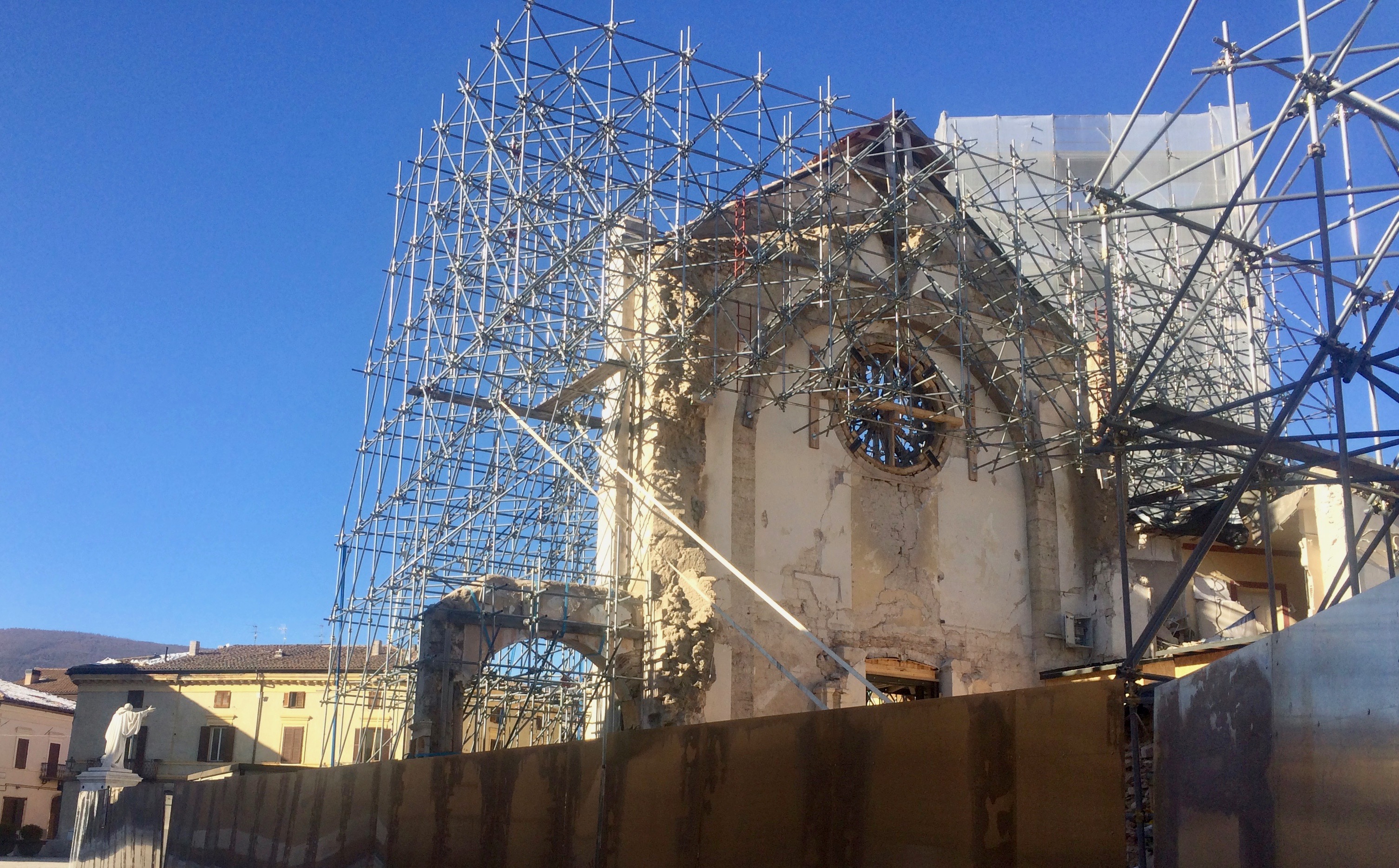 The Ruined Church, Basilica Di San Benedetto, In The Centre Of Norcia, Umbria